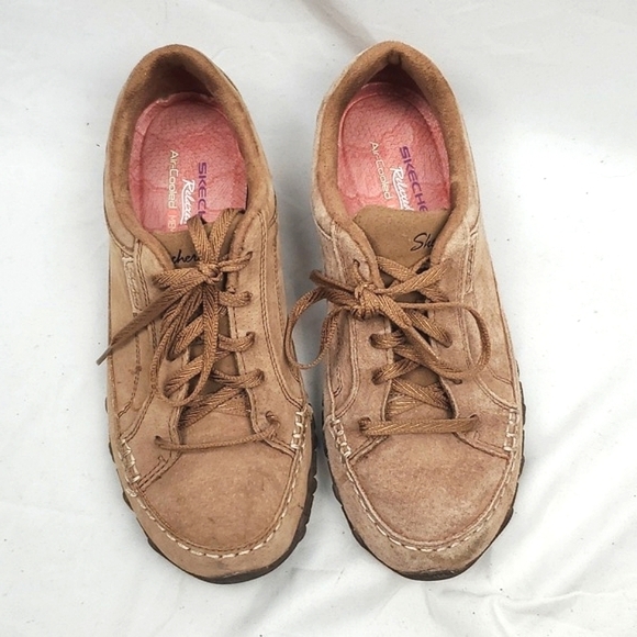 Skechers Tan Suede‎ Sneaker - Picture 2 of 10